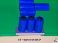 4x Li-Ionen Akku 3,7 Volt - Gr��e wie Batterie CR123